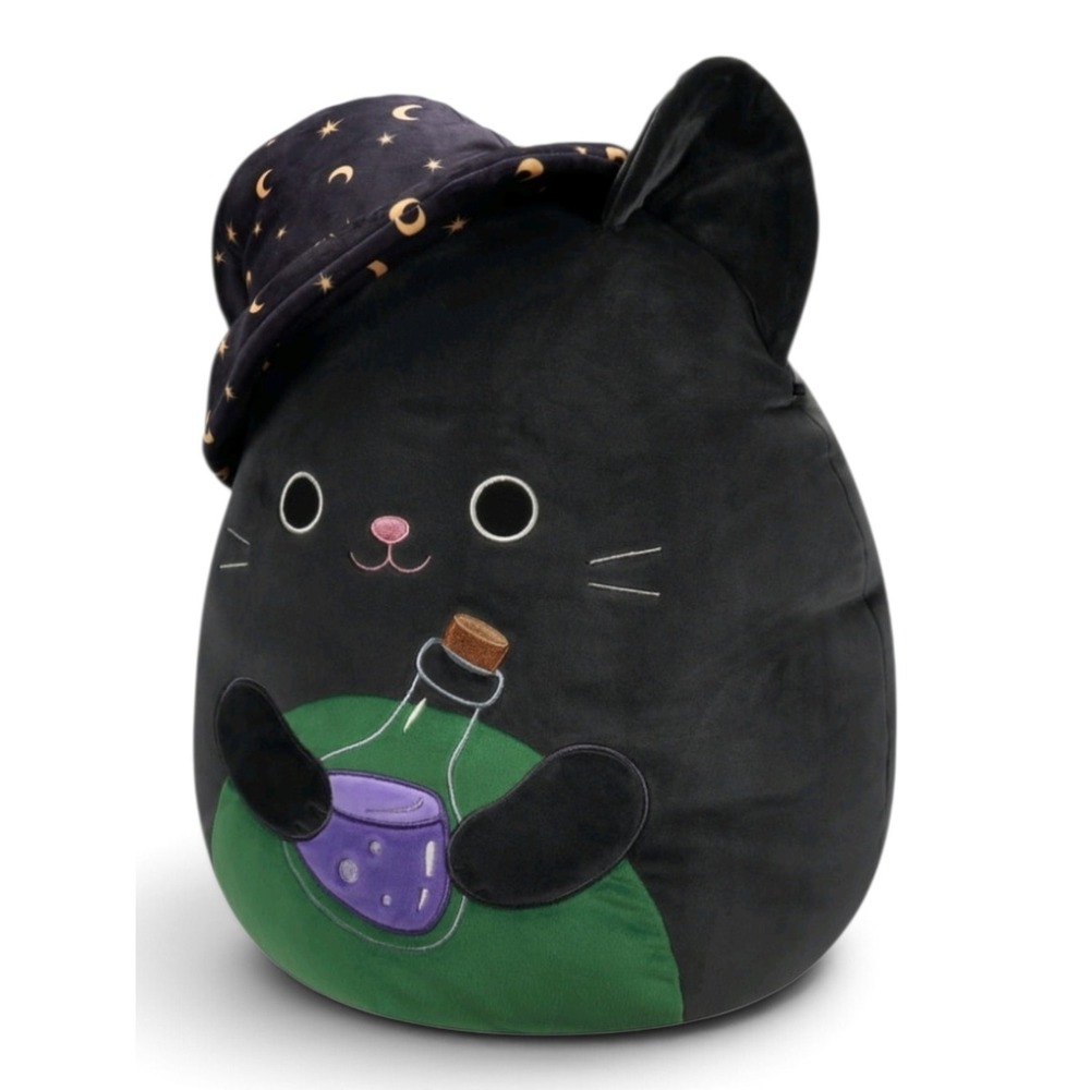 Squishmallows Cleo Black Cat Witch 16" Halloween Potion Plush NWT - Picture 3 of 10